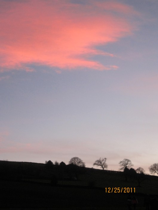 Sunset over the hills