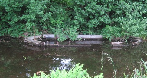A boat in the Cromford canal.