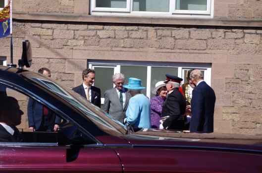 The Queen and Prince Philip at Lea Mills